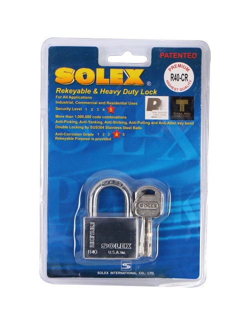 NO.R40CR CHROME PADLOCK 40 MM H.D.