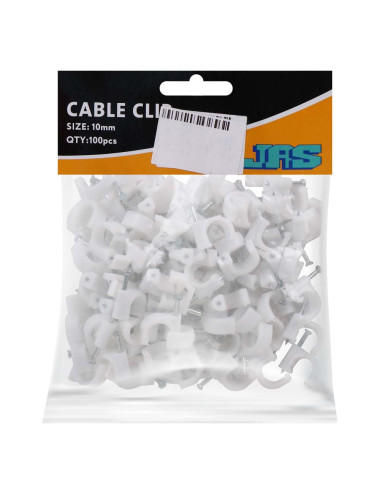 JAS CABLE CLIP WHITE 10 MM