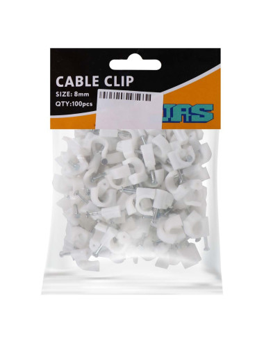 CHN كلبس واير ابيض بلاستيك 8 ملي JAS