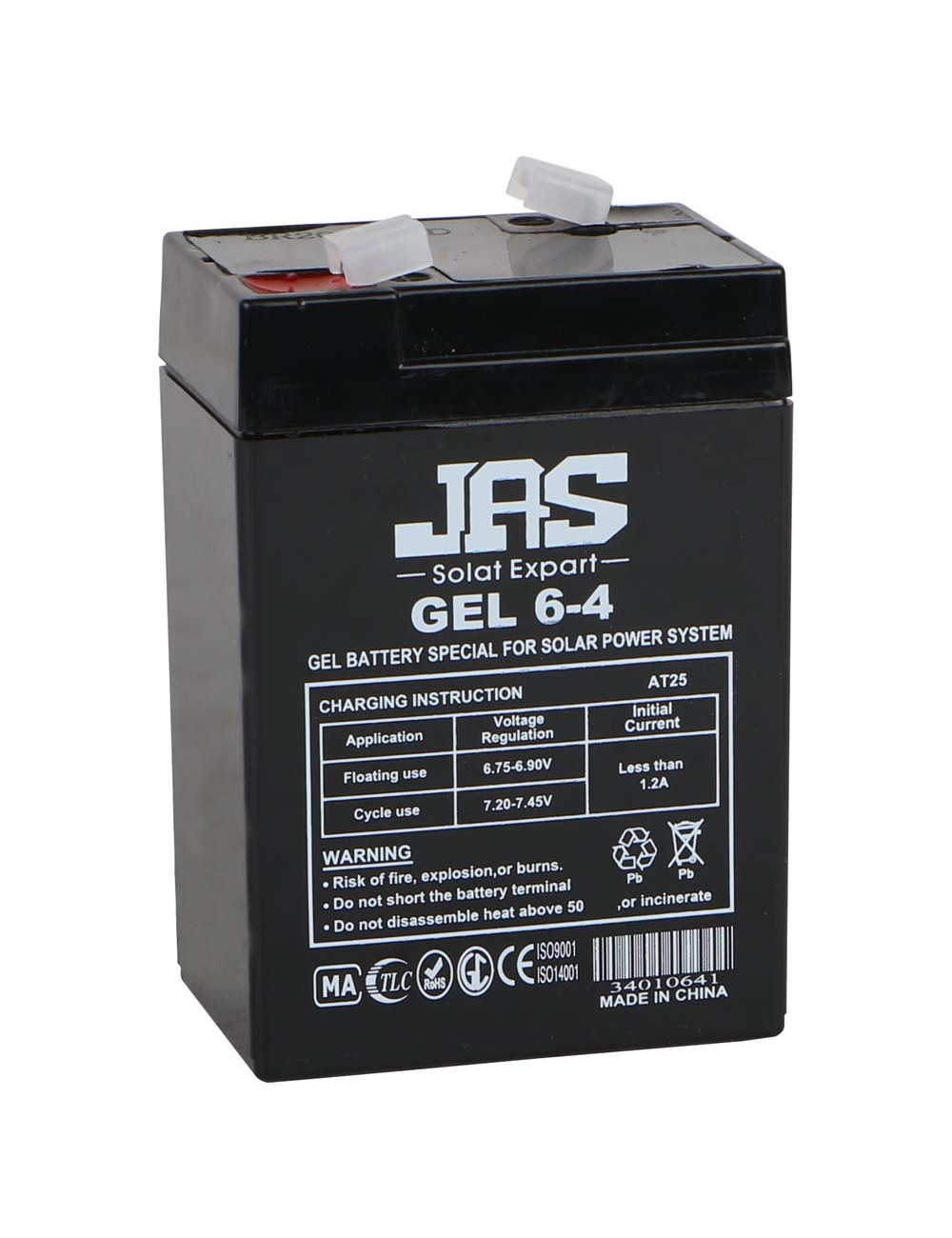 RECHARGEABLE GEL BATTERY 6 V/ 4 AH