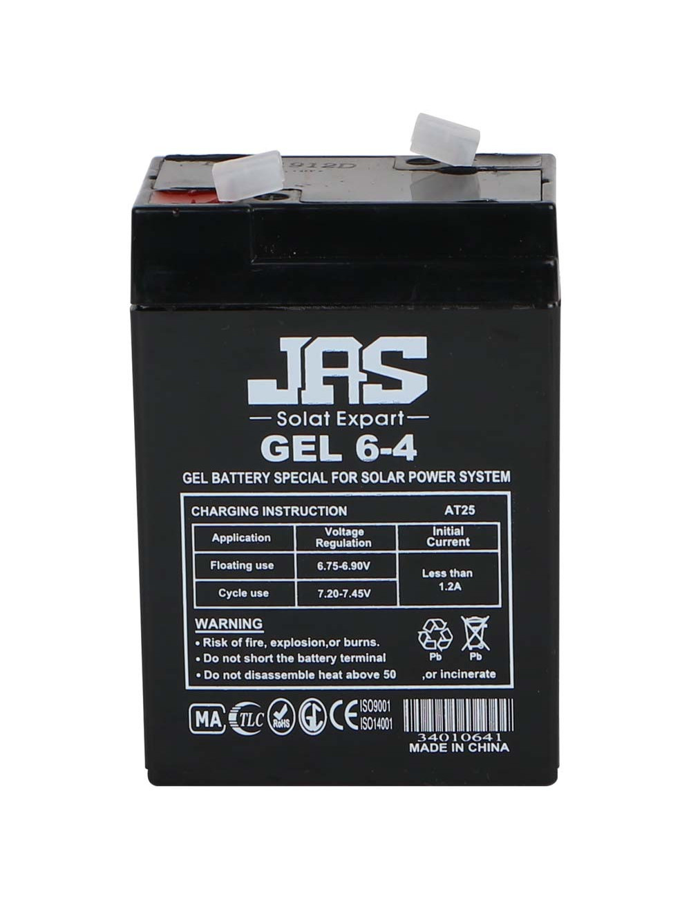RECHARGEABLE GEL BATTERY 6 V/ 4 AH