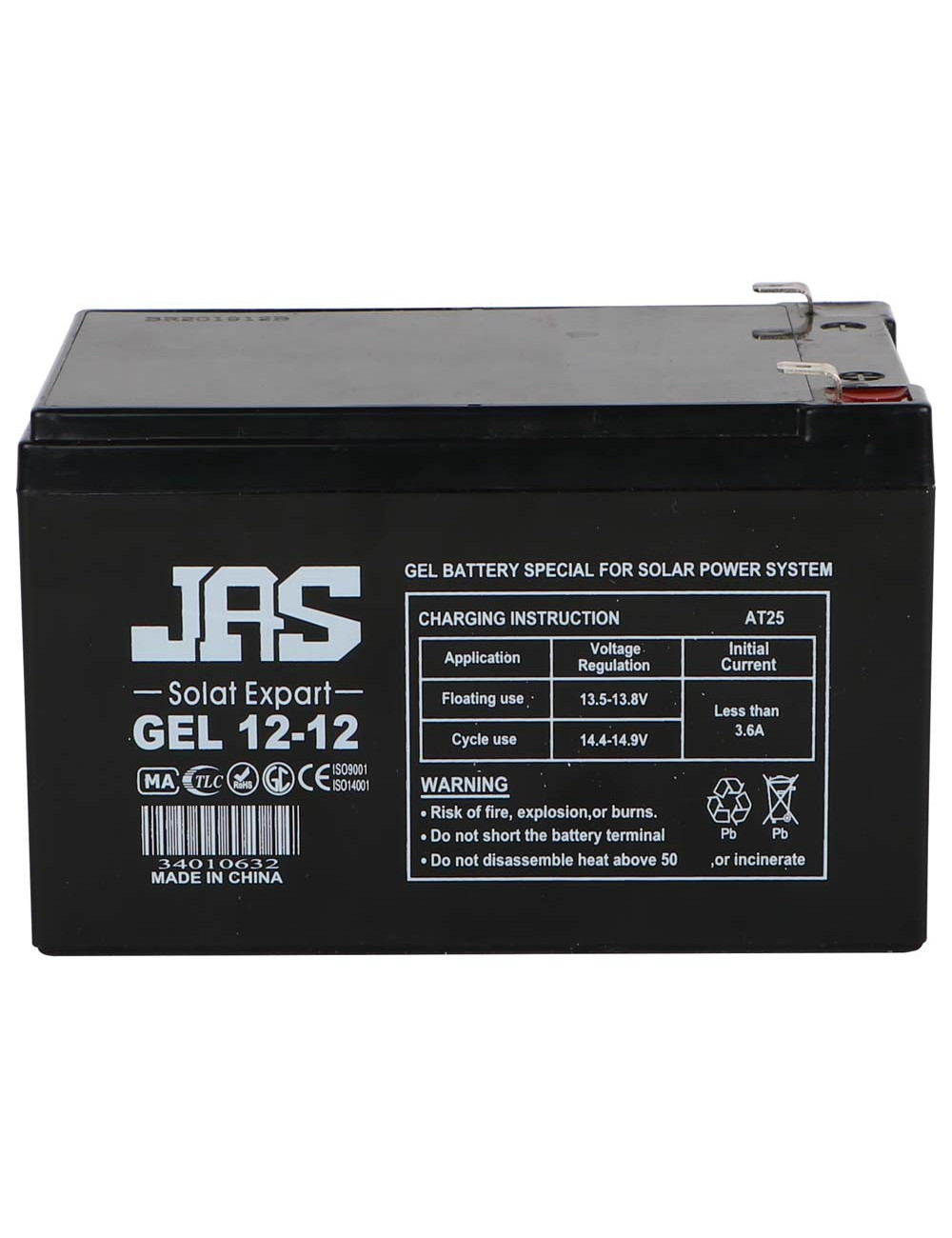 12V/12AH باتري ماكينة مولد كهرباء طاقة شمسية