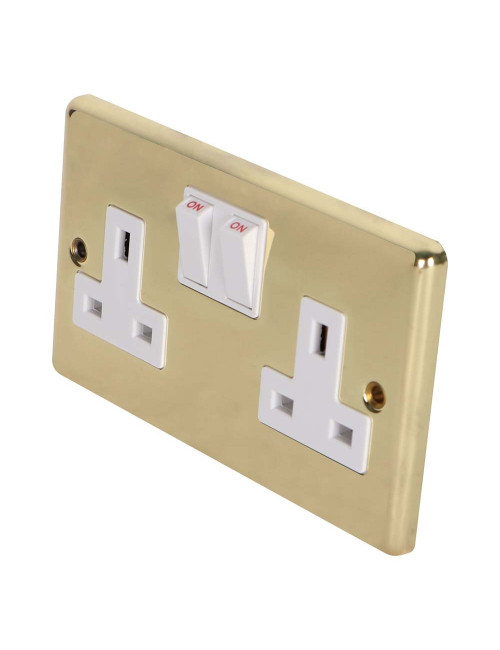 SOCKET DOUBLE 13 AMP GOLD