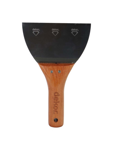 009 STAINLESS STEEL SCRAPER WOODEN HANDLE 6"