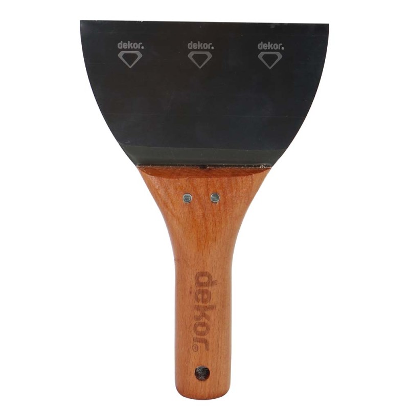 009 STAINLESS STEEL SCRAPER WOODEN HANDLE 6"