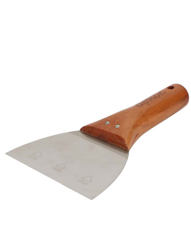 009 STAINLESS STEEL SCRAPER WOODEN HANDLE 6"