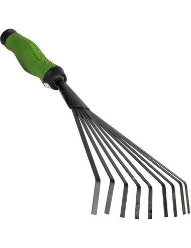 63502 RUBBER HANDLE GARDEN HAND RAKE