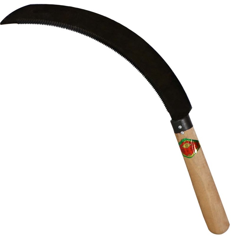 C1319-1 SICKLE BLACK WOODEN HANDLE 12"