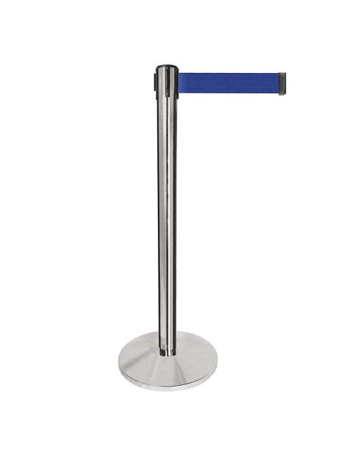 SILVER POST WITH BLUE BELT