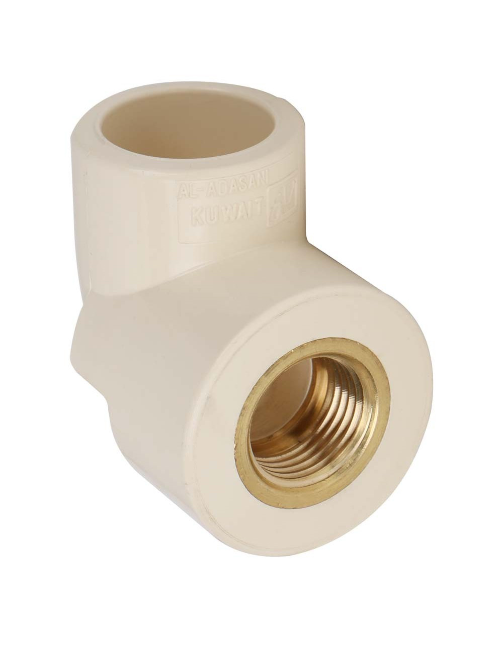 PVC THREADED ANGLE ELBOW 1/2" x 3/4"