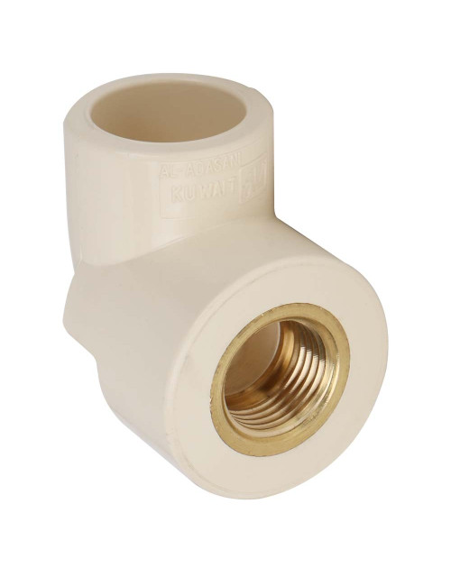 PVC THREADED ANGLE ELBOW 1/2" x 3/4"