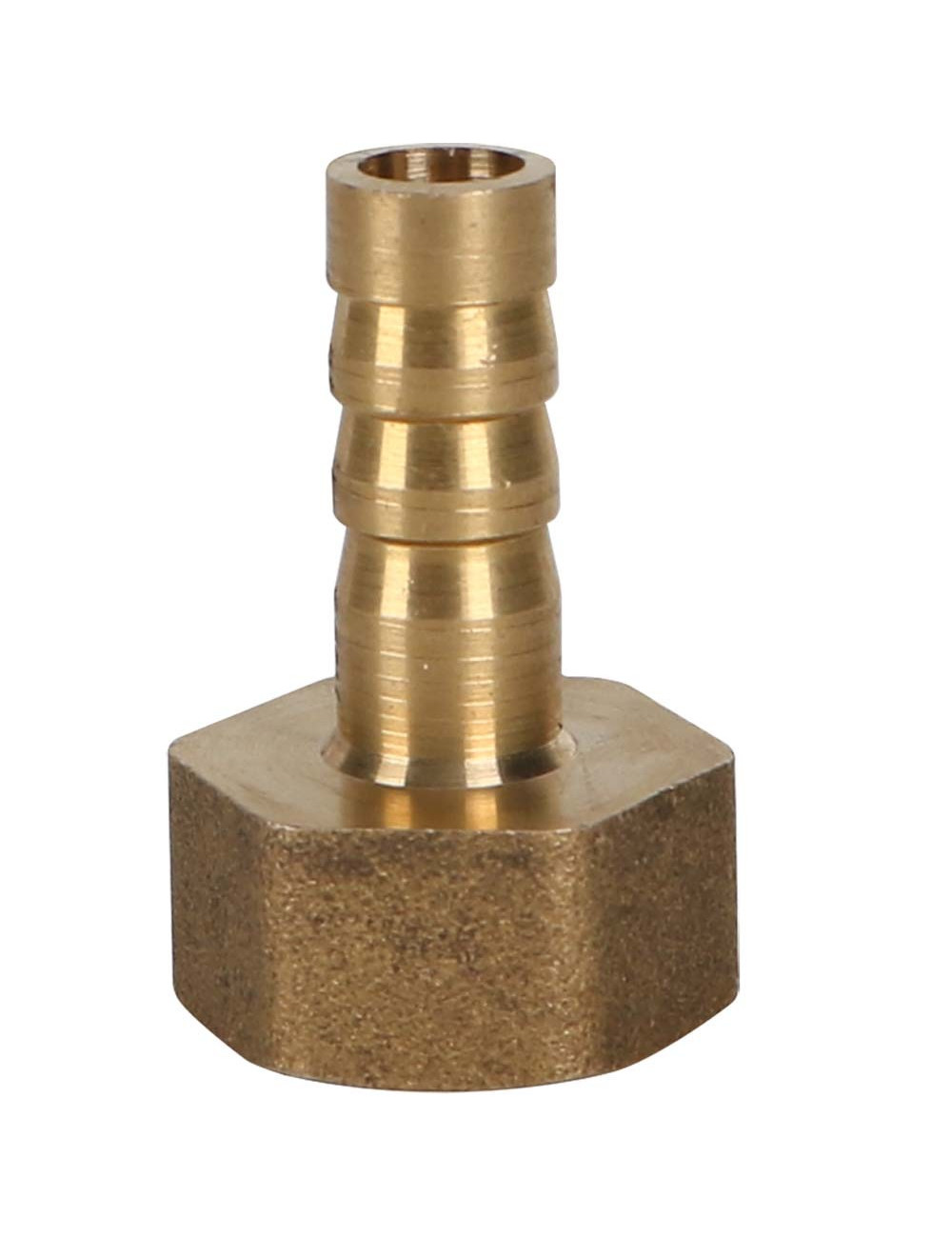 BRASS HOSE NIPPLE FM 3/8" 8 MM