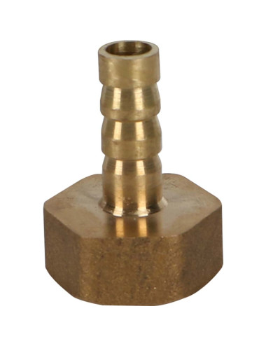 BRASS HOSE NIPPLE FM 1/2" 8 MM