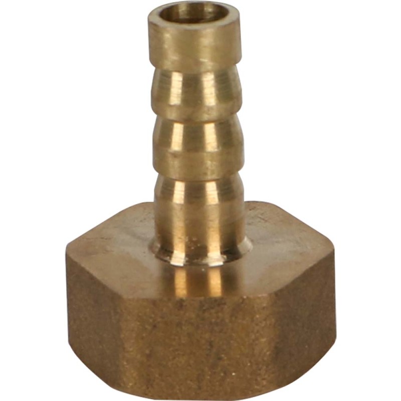 BRASS HOSE NIPPLE FM 1/2" 8 MM