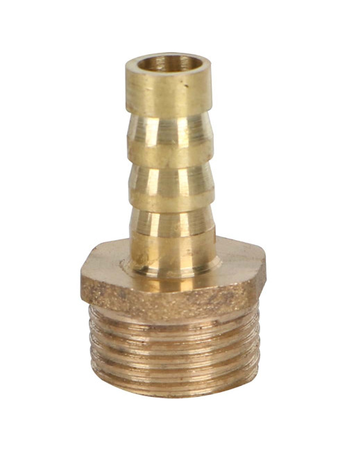 BRASS HOSE NIPPLE M 3/8" 8 MM
