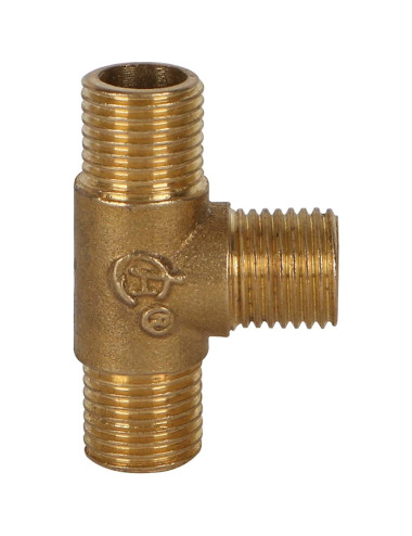 T BRASS NIPPLE 1/4" 10 MM