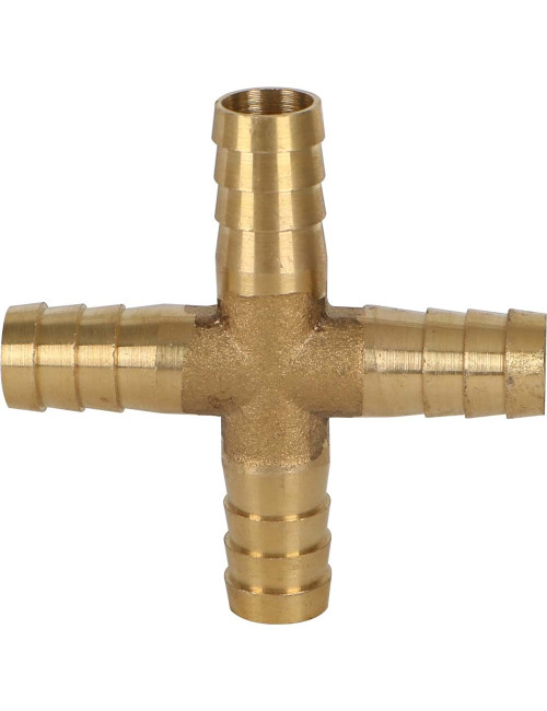 4 WAY BRASS GAS NIPPLE 10 MM