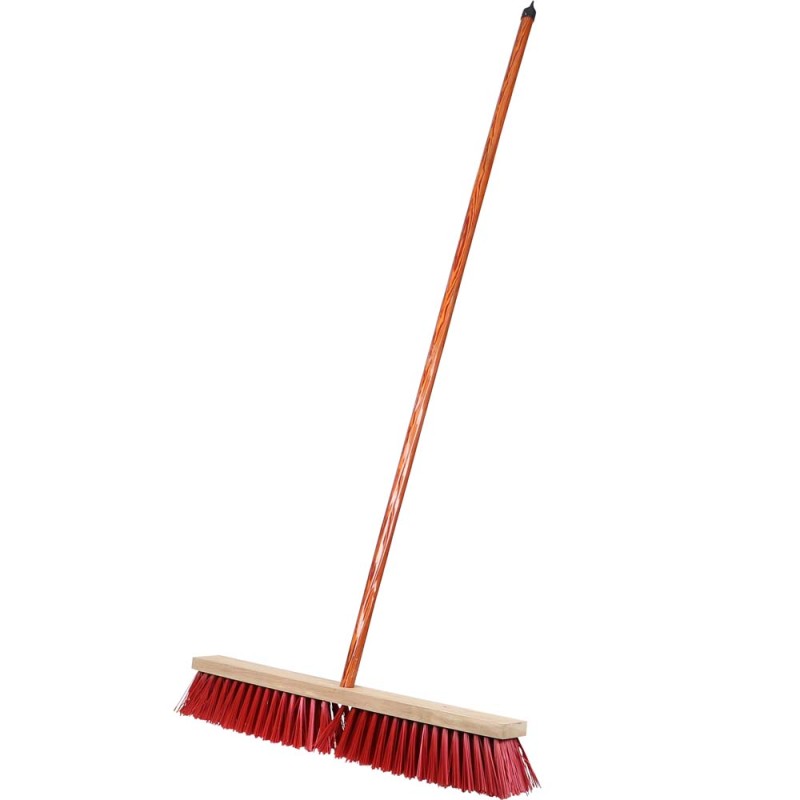 RED HARD BROOM BRUSH 60 CM 6 ROWS