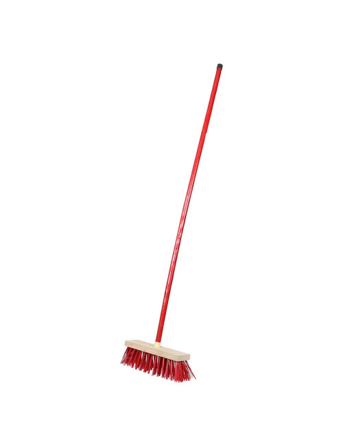 RED HARD BROOM BRUSH 30 CM 6 ROWS