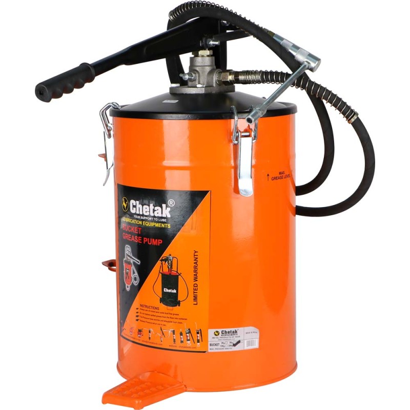 BGP20 BUCKET GREASE PUMP 20 KG W/ HOSE