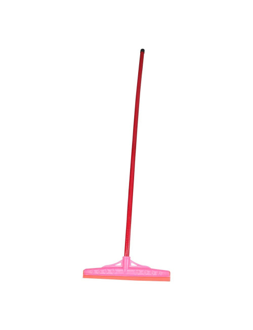 RUBBER FLOOR WIPER WITH STICK 15"