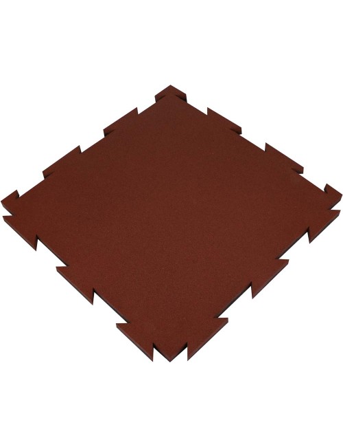 PLAYGROUND RUBBER MAT INTERLOCK 50 x 50 x 2 CM RED