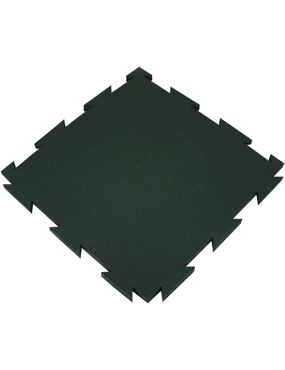 PLAYGROUND RUBBER MAT INTERLOCK 50 x 50 x 2 CM GREEN