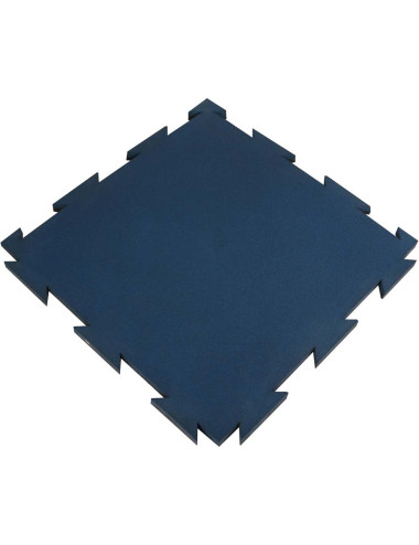 PLAYGROUND RUBBER MAT INTERLOCK 50 x 50 x 2 CM BLUE