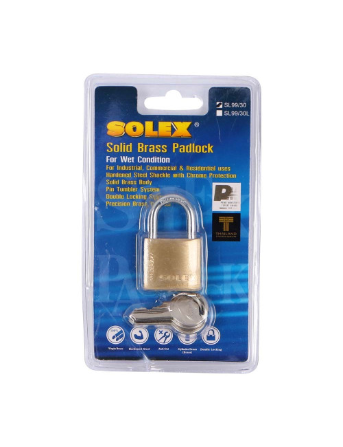 SOLEX SL99 H.D قفل صندوق نحاس 30 ملي تايلاندي