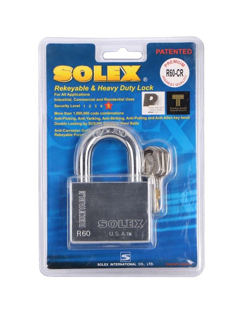 NO.R60CR CHROME PADLOCK 60 MM H.D.