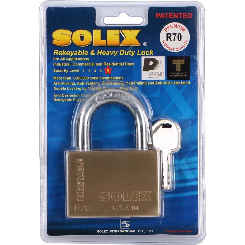 NO.R70 BRASS PADLOCK 70 MM H.D.