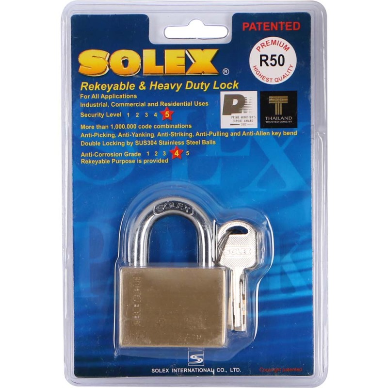SOLEX R50 H.D قفل صندوق نحاس 50 ملي تايلاندي