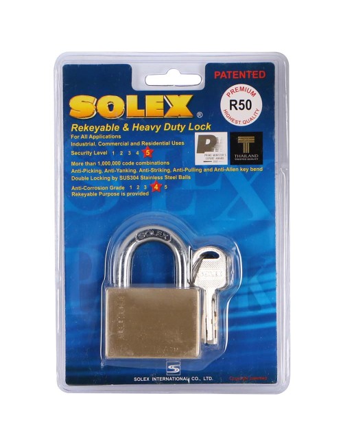 SOLEX R50 H.D قفل صندوق نحاس 50 ملي تايلاندي