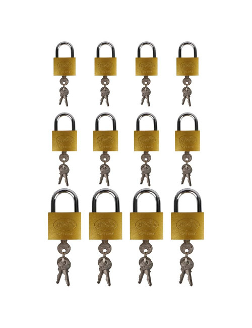 GOLDEN IRON PADLOCK 32-38-50 MM 12 PCS/SET