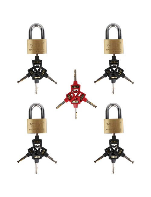 YETI PAD LOCK 50 MM 4 PCS/SET WITH MASTER KEY