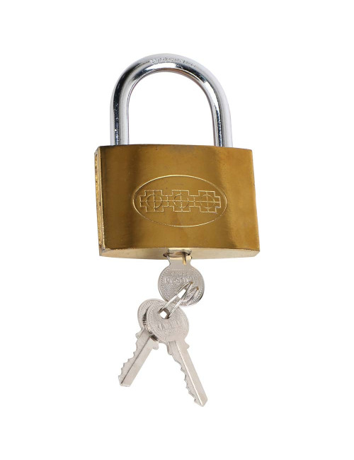 T267 GOLDEN COLOR IRON PADLOCK 75 MM H.D.