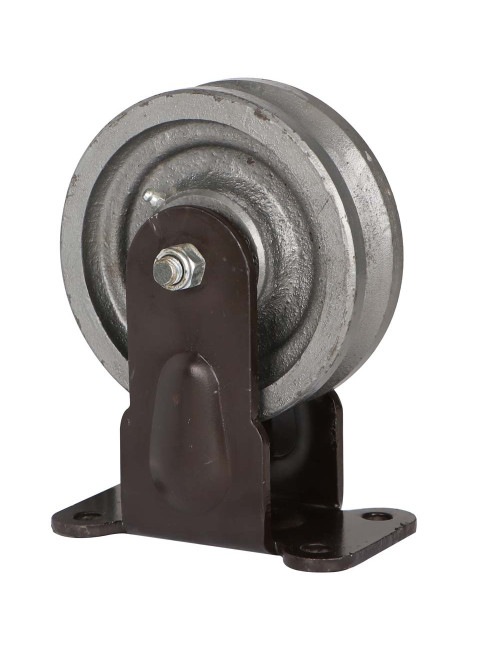 عجلات حديد سحاب ثابت مع قاعدة "6 IND