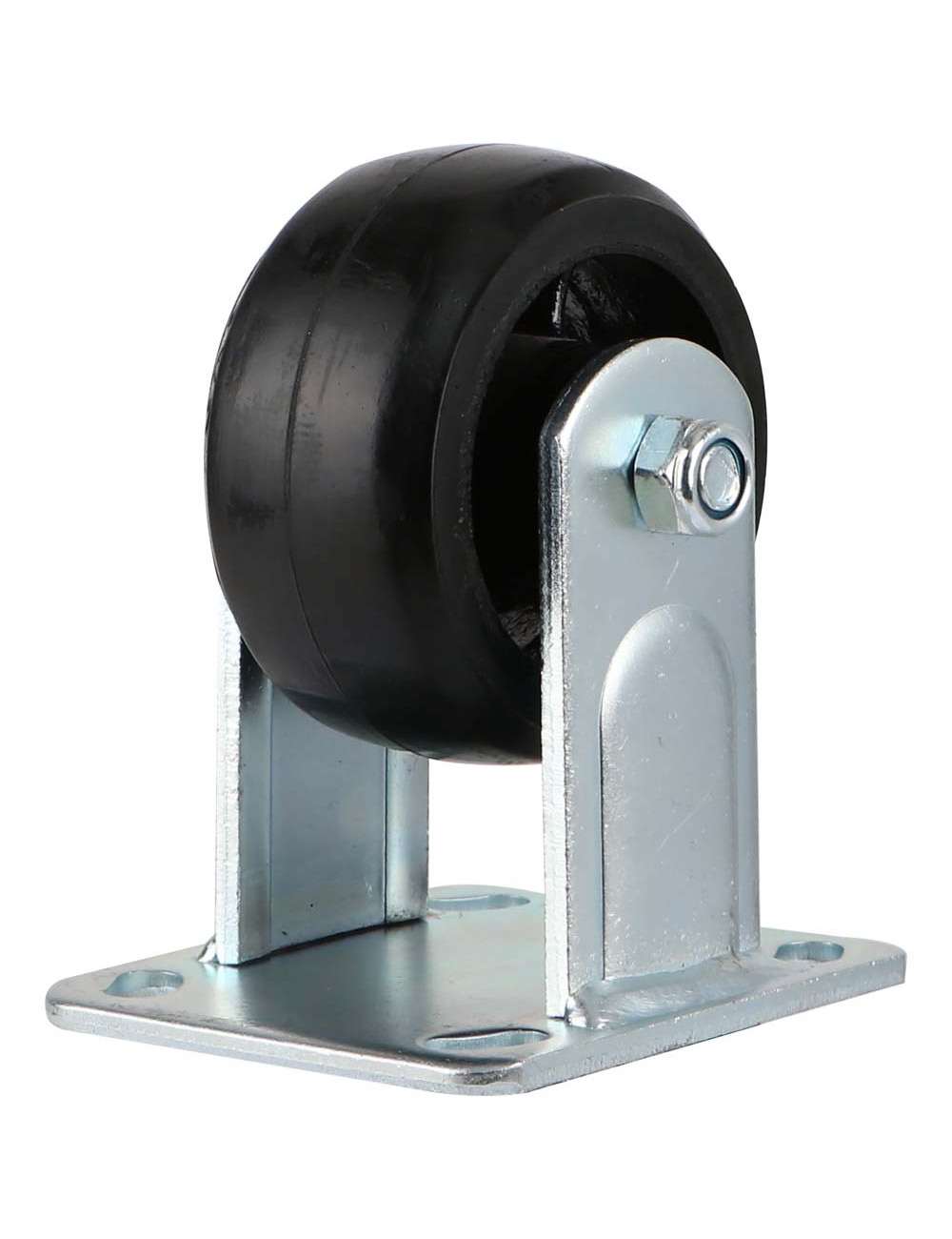 098100 CASTER WHEEL IRON BLACK FIXED 4" H.D