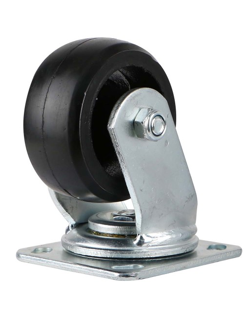 097100 CASTER WHEEL IRON BLACK SWIVEL 4" H.D