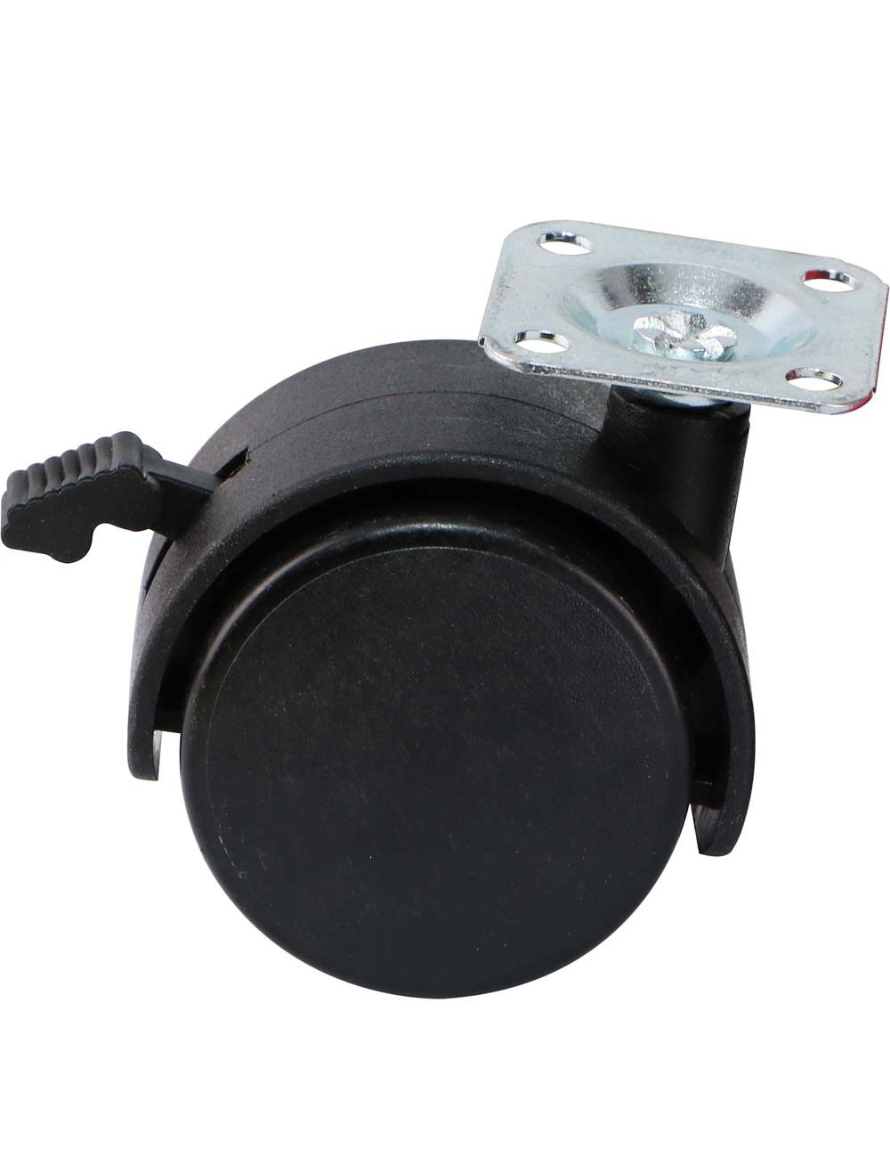 208050 CASTER WHEEL PLASTIC FOR CHAIR W/ BRAKE 2"