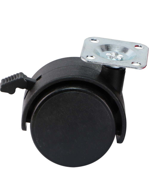 208050 CASTER WHEEL PLASTIC FOR CHAIR W/ BRAKE 2"