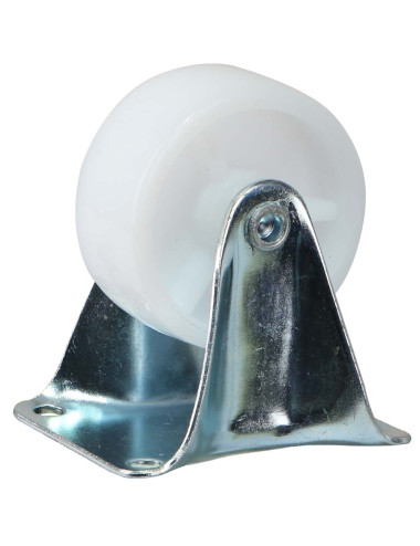 193050 CASTER WHEEL PLASTIC WHITE FIXED 2"