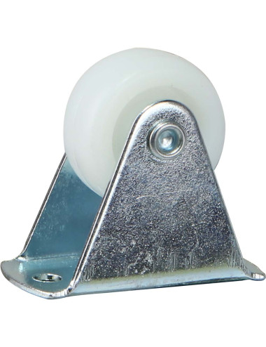 193025 CASTER WHEEL PLASTIC WHITE FIXED 1"