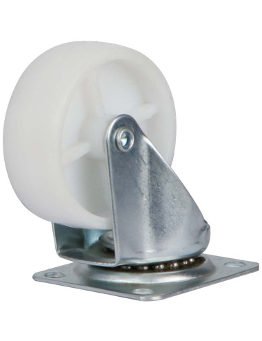 192065 CASTER WHEEL PLASTIC WHITE SWIVEL 2.5"