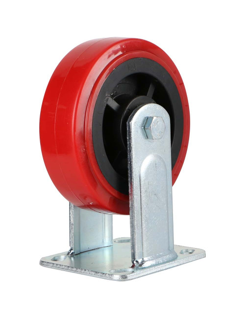 092160 CASTER WHEEL RED FIXED 6.5"