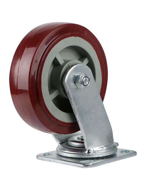 088160 CASTER WHEEL RED SWIVEL 6.5" H.D