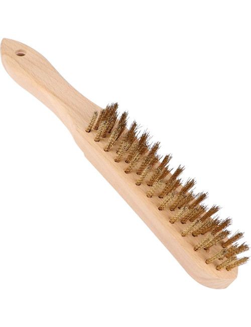 WIRE BRUSH WITH BRASS WIRE 4 LINE