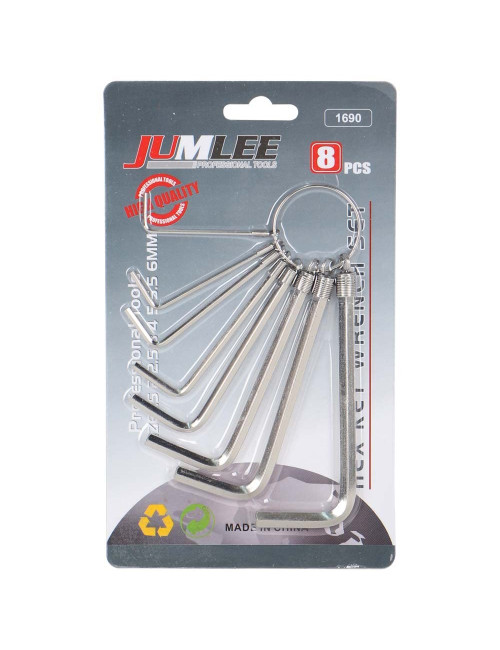 1690 ALLEN KEY HEX 1.5-6 MM 8 PCS/SET