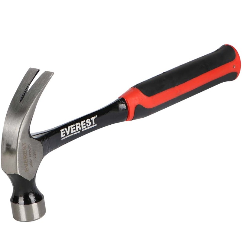 EVEREST 20 OZ GENIUNE ONE PIECE CLAW HAMMER W/RUBBER GRIP