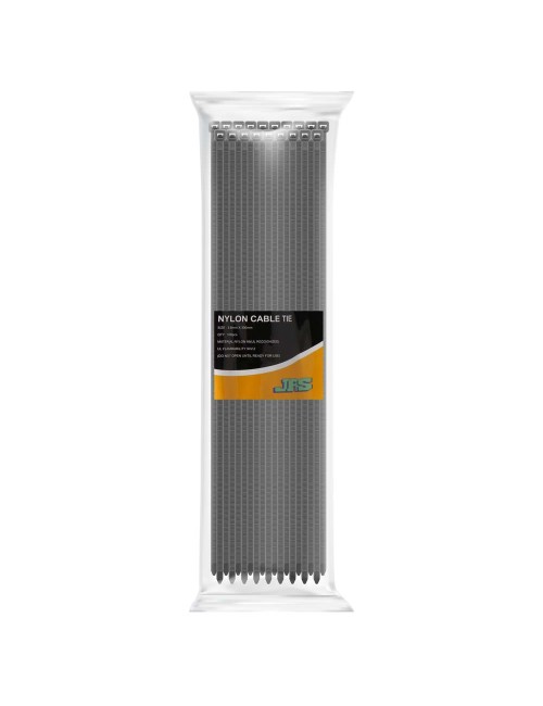 JAS NYLON CABLE TIE BLACK 3.6 X 300 MM 100PCS